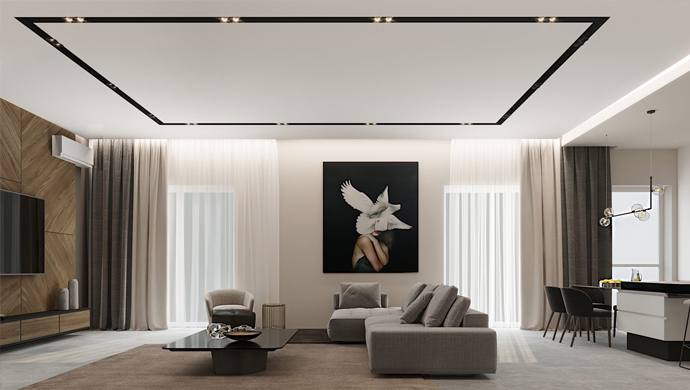 Valolinjojen asentaminen alakattoon